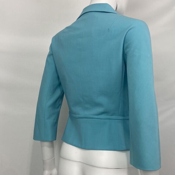 Moschino Blue w Beaded Buttons Belt Jacket - Picture 9 of 13
